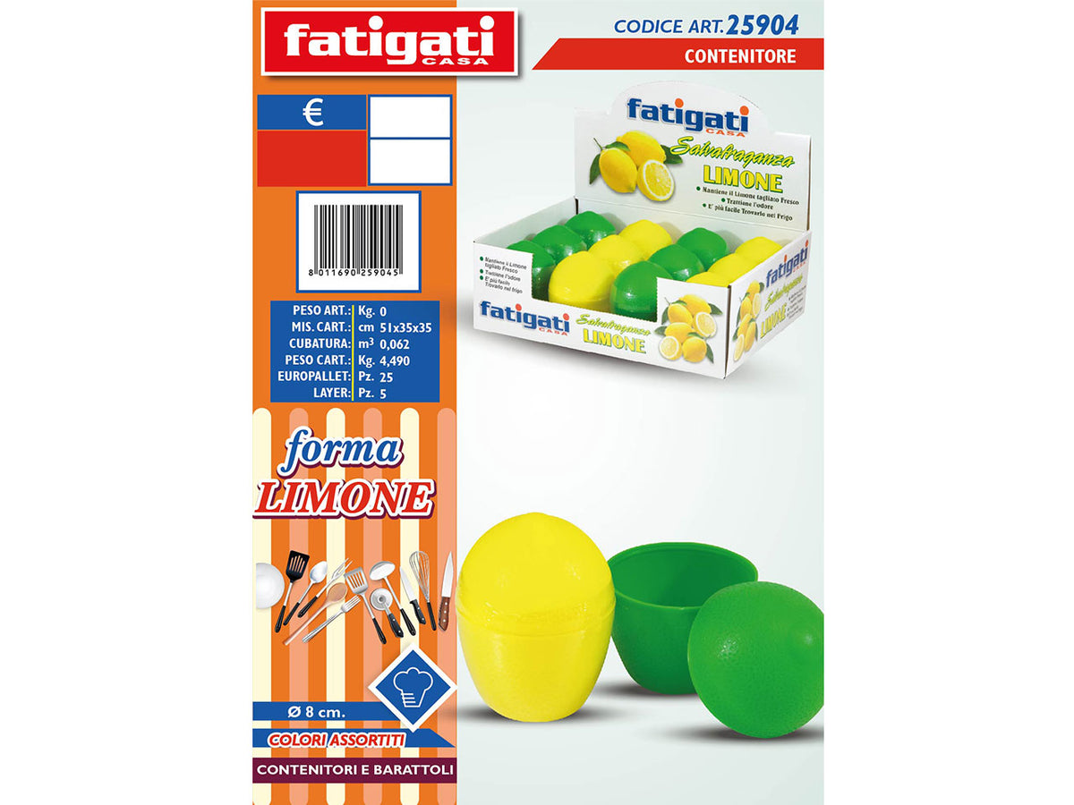 Contenitore salvafragranza forma limone d.8cm