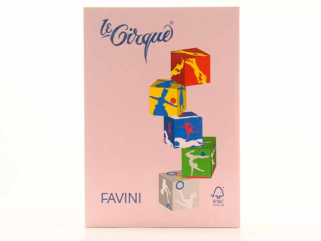 Risma fogli A4 Favini in colore rosa 210x297mm 160gr