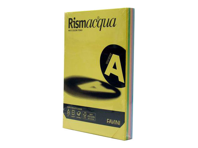 Risma fogli A4 Favini in colore assortiti 210x297mm 200gr