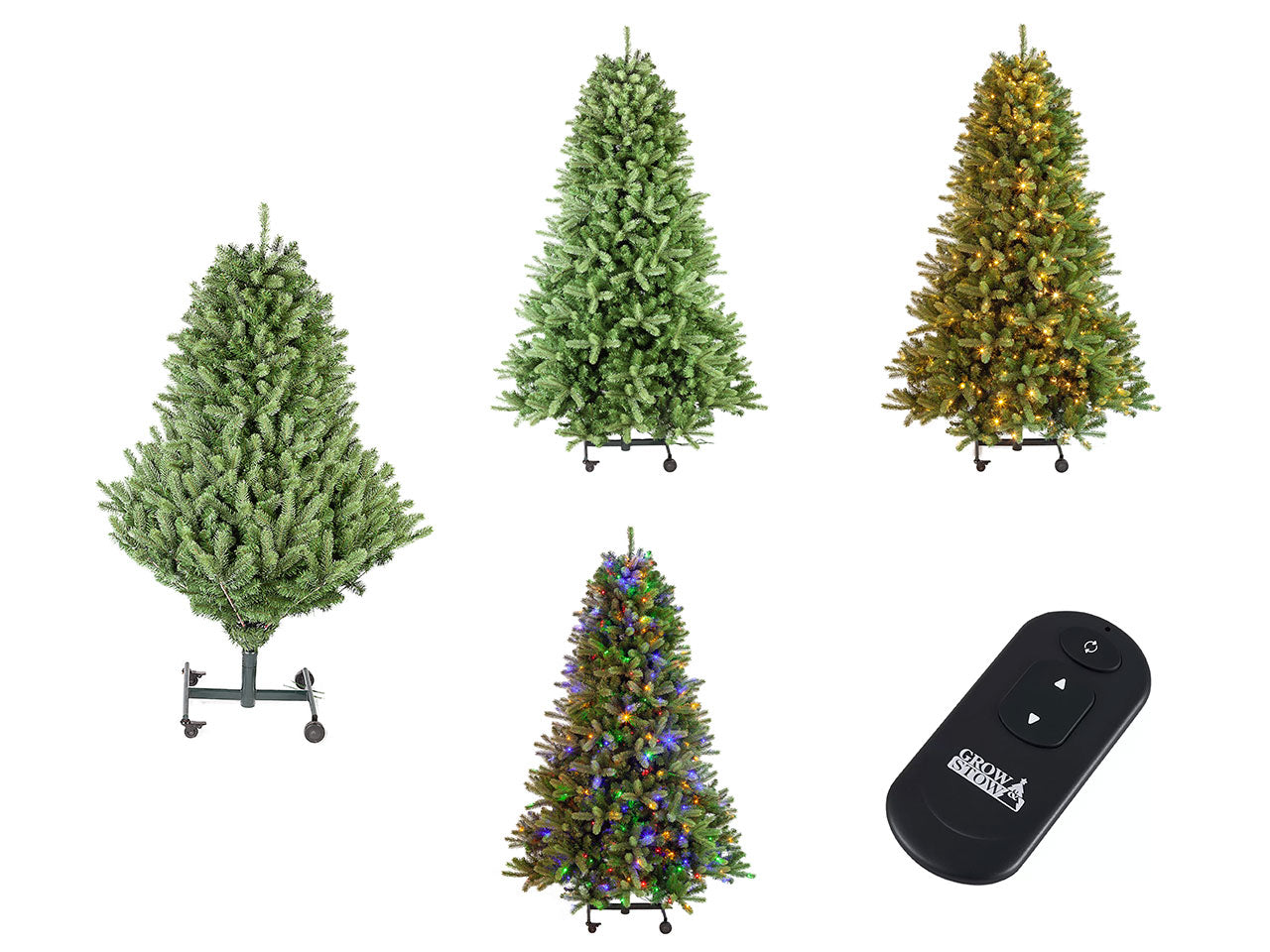 Albero di Natale poly hubart grow 225cm diametro 152cm 2082 punte