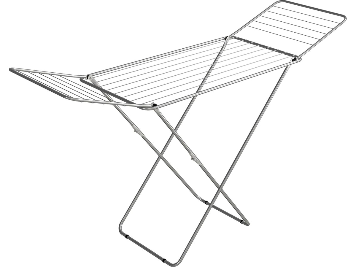 Stendibiancheria Jolly Da Pavimento, Stendino Con Piedi Antiscivolo, Spazio Stenditura 18 mt, Metallo, Per Interni, Acciaio 180 x 55 x 93 cm, 2.55 Kg - Gimi $