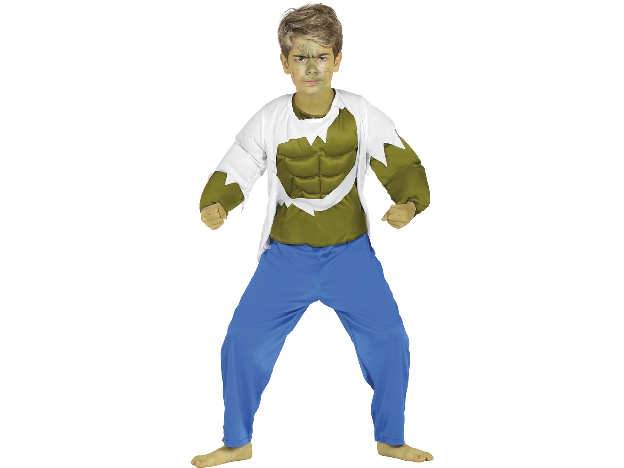 Costume forzuto verde 3-4 anni