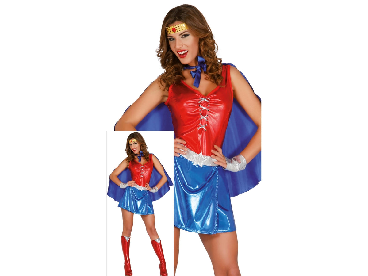 Costume adulto power woman taglia M 38-40