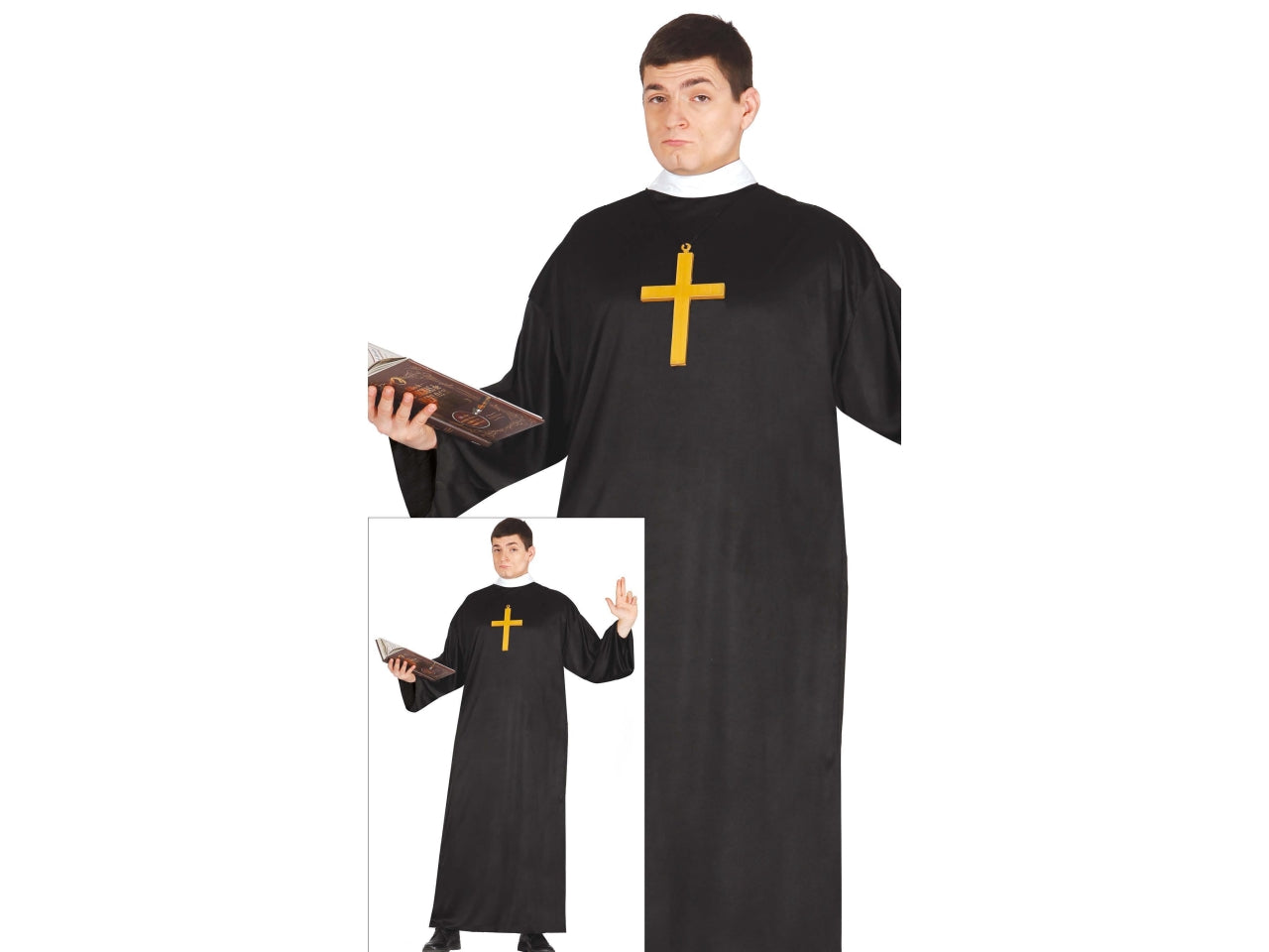 Costume adulto prete taglia M 48-50