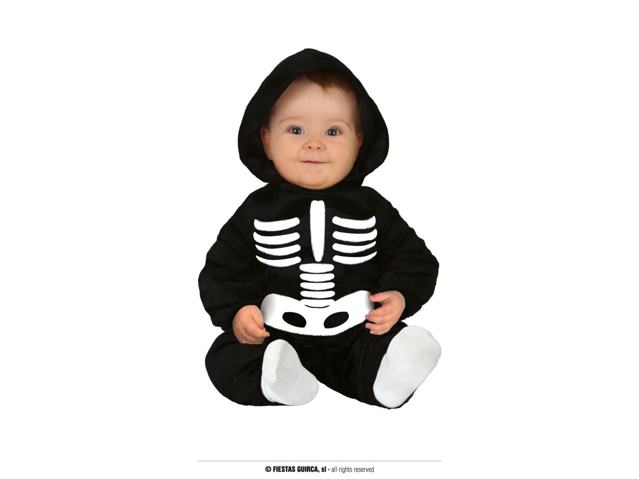 Costume baby scheletro 18/24 mesi