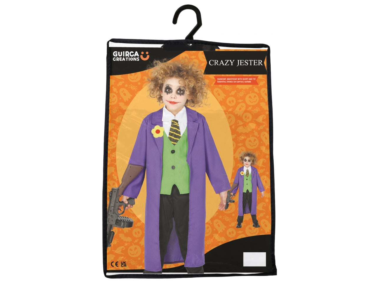 Costume giullare pazzo 5-6 anni