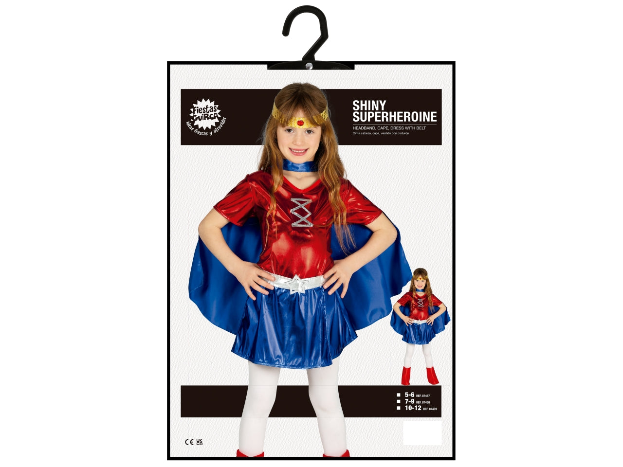 Costume supereroina 7-9 anni