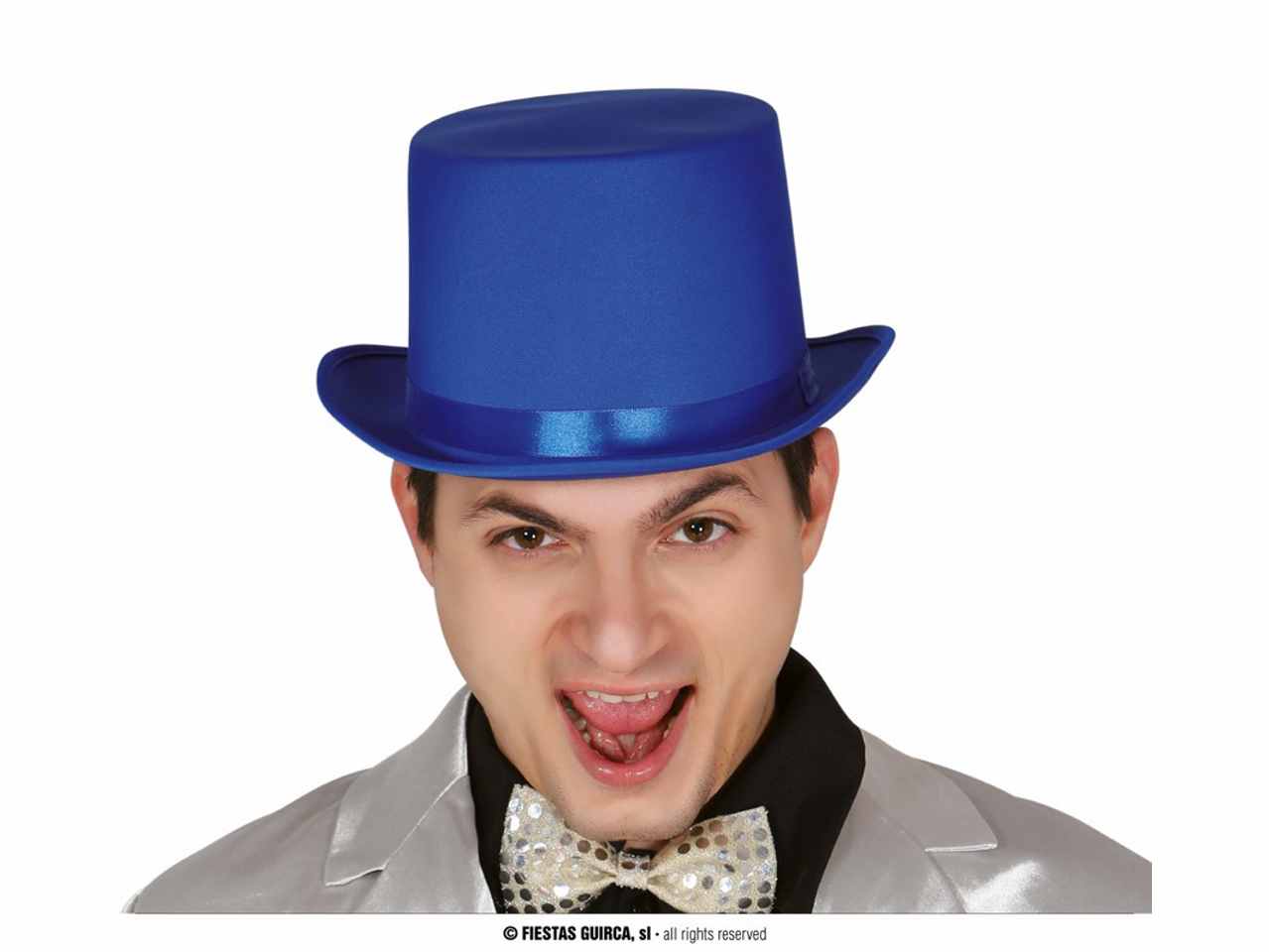 Cilindro lusso cappello colori vivaci alta qualità misura unica colore blu