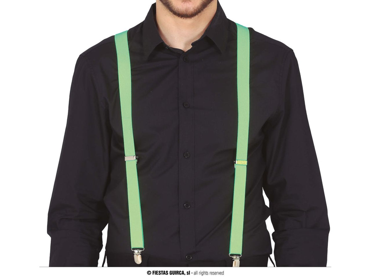 Bretelle colore verde lime per adulti