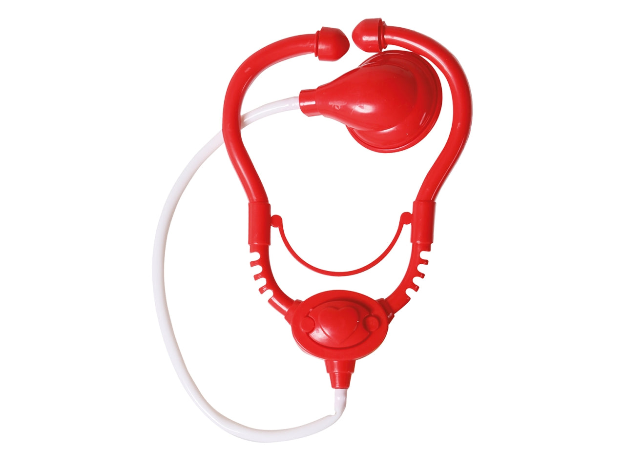Stetoscopio giocattolo rosso e bianco