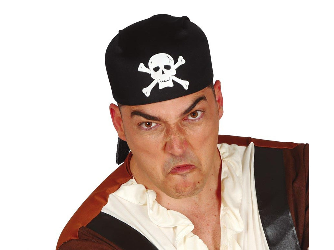 Cappello pirata nero in tessuto