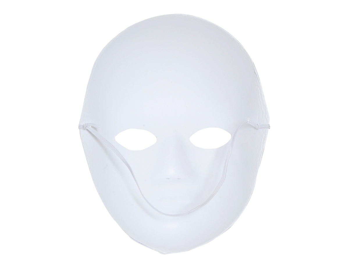 Maschera bianca di cartapesta