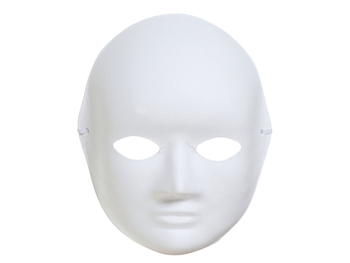 Maschera bianca di cartapesta