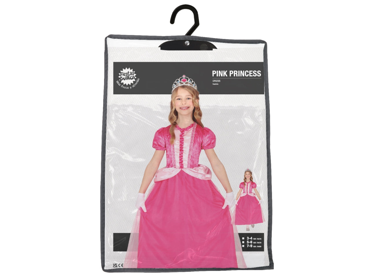 Costume principessa rosa 5-6 anni