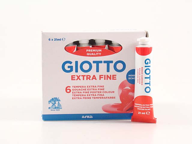Tempera acrilica Giotto rosso carminio 21 ml