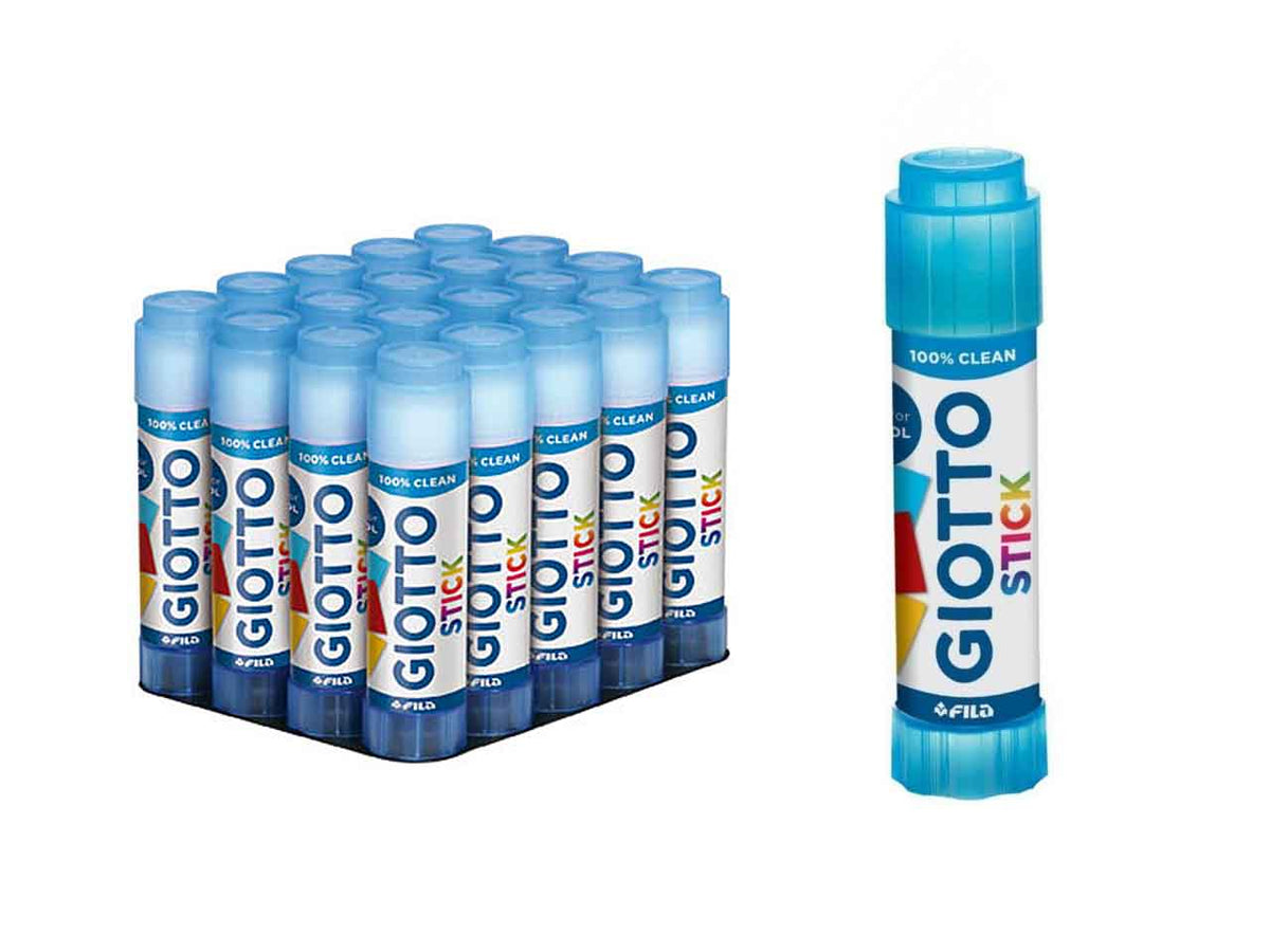 Colla stick 20 pezzi colore bianco 20 gr Giotto