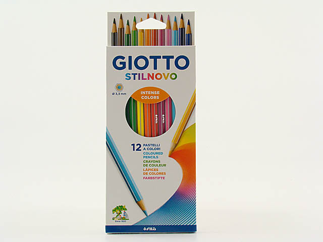 Matite colorate stilnovo esagonali fusto uguale alla mina colori assortiti D 3.3 mm Giotto