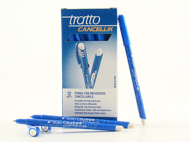 Penna a sfera Fila Tratto Cancellik, con inchiostro cancellabile, con cappuccio blu 0,7 mm
