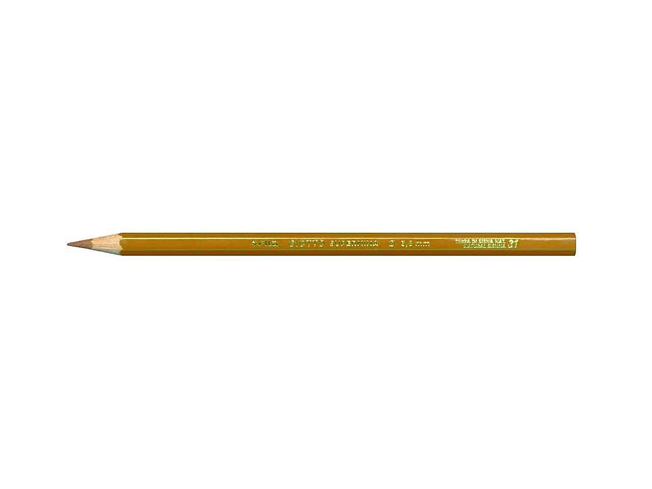 Pastelli colorati supermina esagonale con fusto uguale alla mina oro D 3.8 mm L 18 cm Giotto