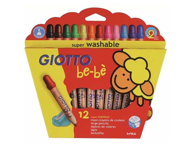 Giotto Bebè matitoni da 12 colori e temperino
