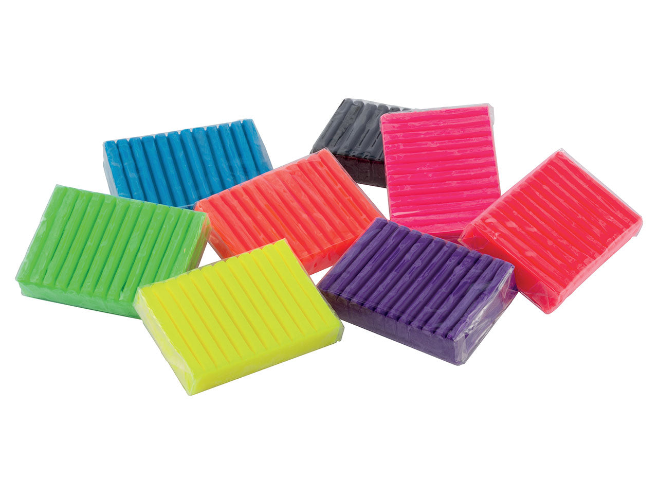 Giotto pongo 264 grammi la confezione contiene 8 colori fluo