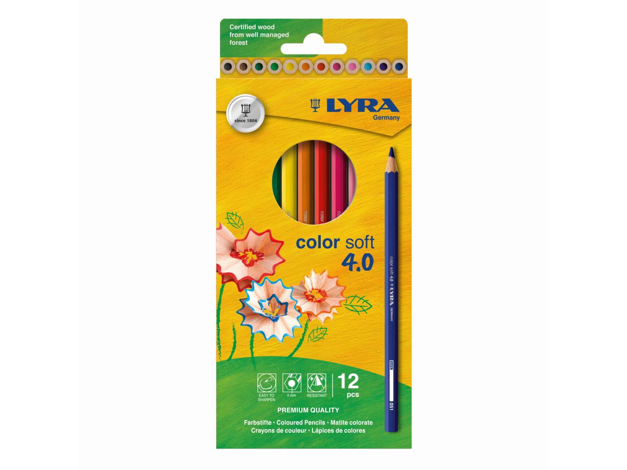 Confezione di 12 pastelli lyra color soft 4.0$