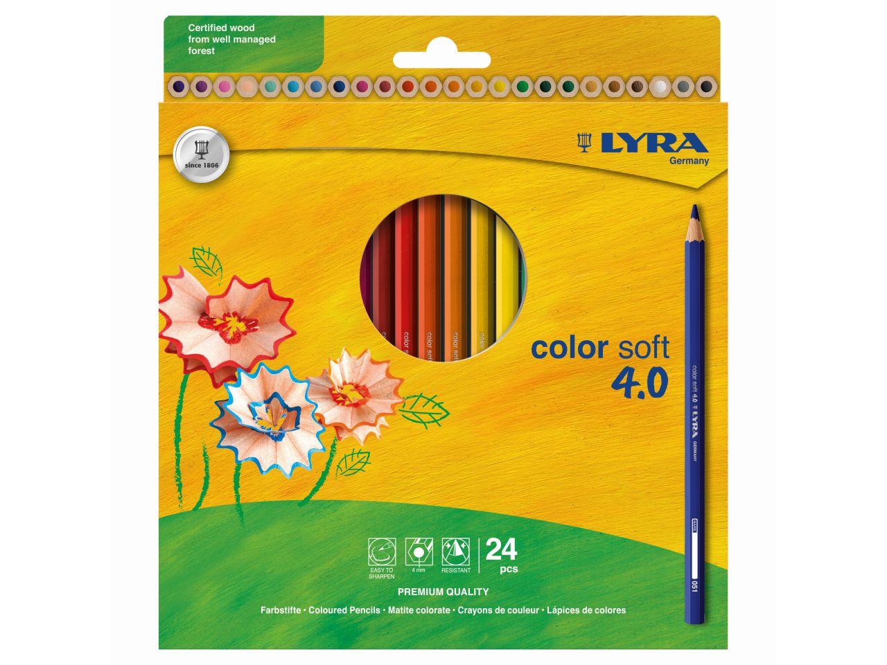 Confezione di 24 pastelli lyra color soft 4.0$