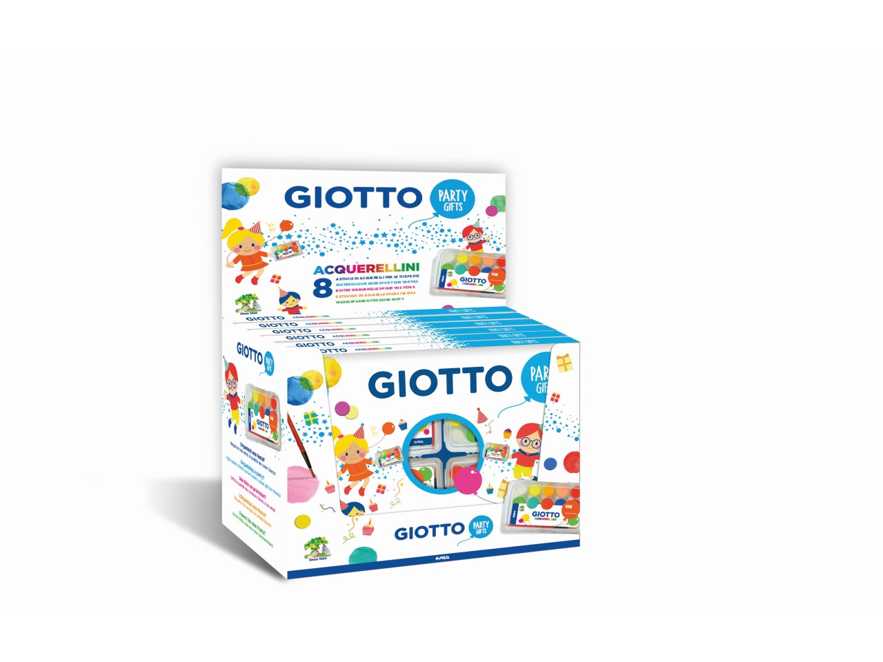 Giotto Party Gift, Set Acqurelli per feste di compleanno, 3 +