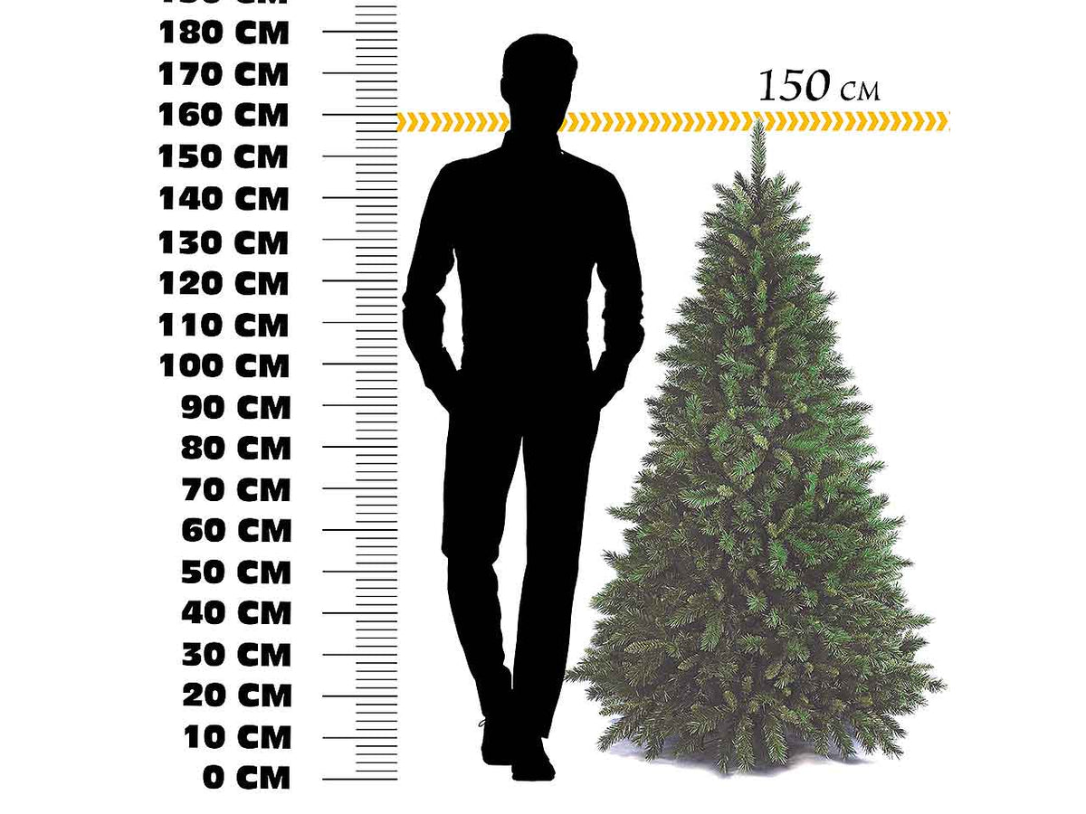 Albero di natale New Tiffany 150cm d.86cm 438 rami montaggio a gancio pvc