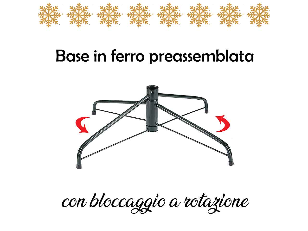 Albero di natale galaxy 240cm pe+pvc floccato con glitter d.121cm 1260 rami montaggio ad ombrello $