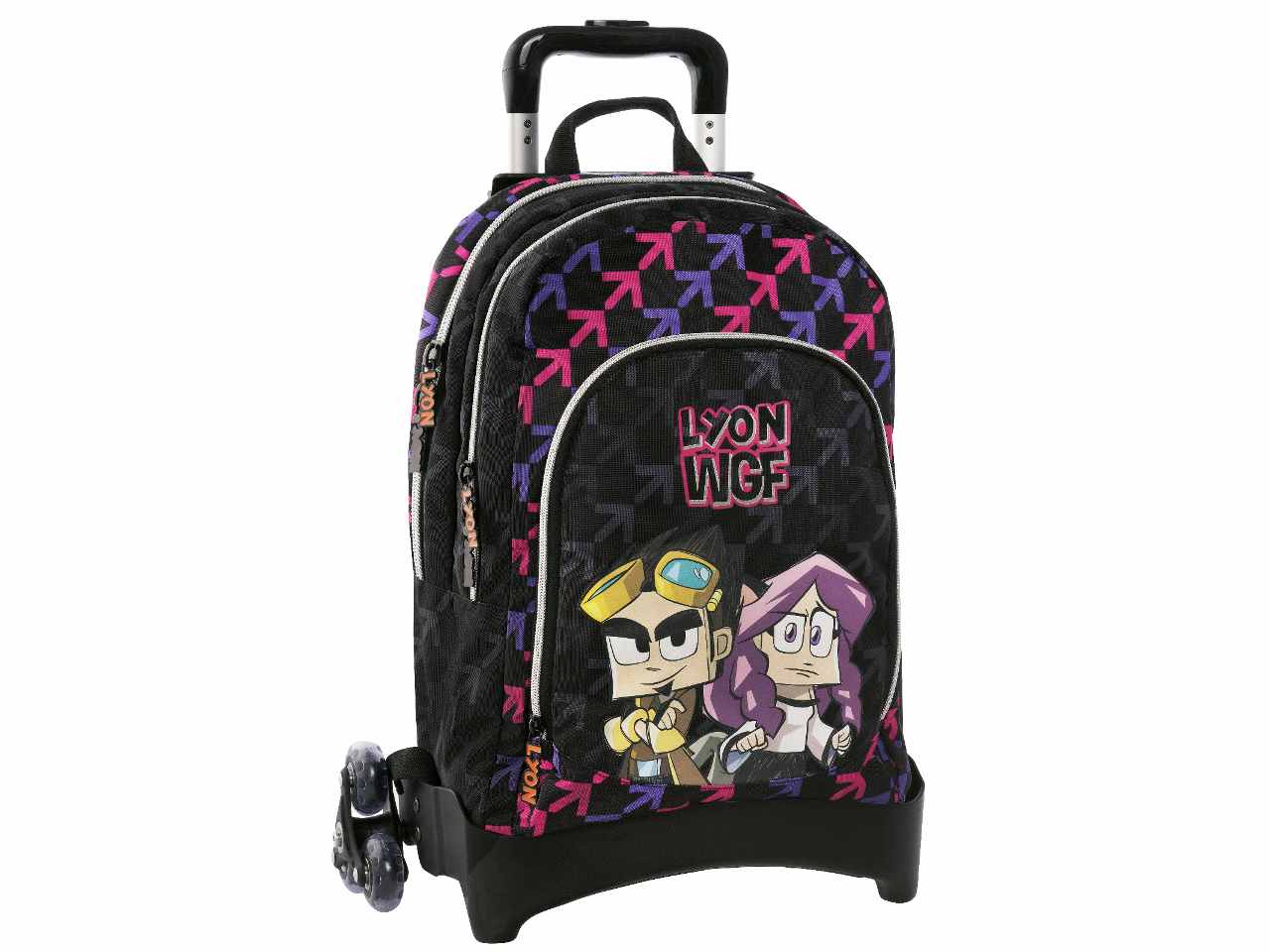 Zaino organizzato trolley staccabile new lyon gamer + anna$