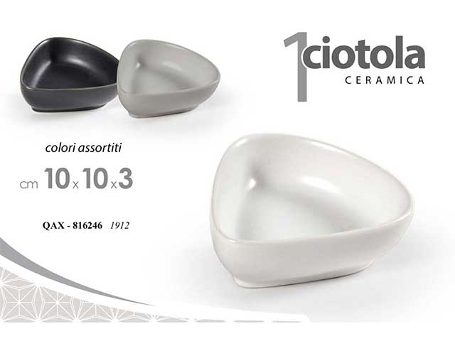 Ciotola triangolare cer.10x10x3cm816246