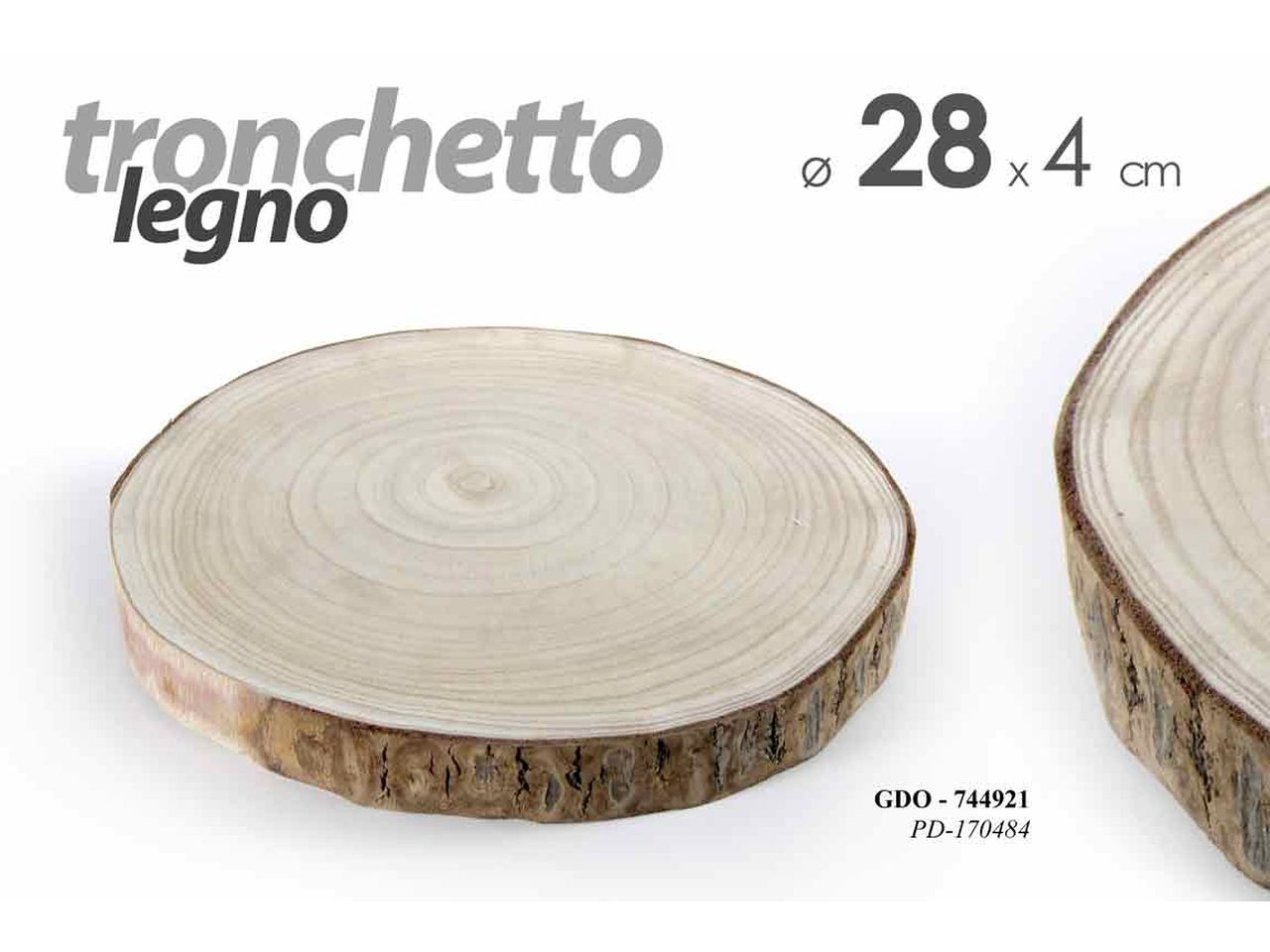 Tronco legno 28x28x4cm 744921