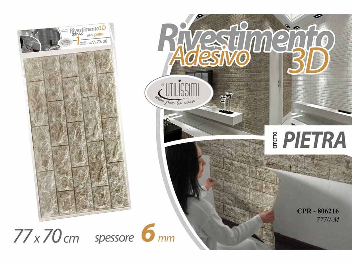 Rivestimento 3d 6mm 77x70cm 806216