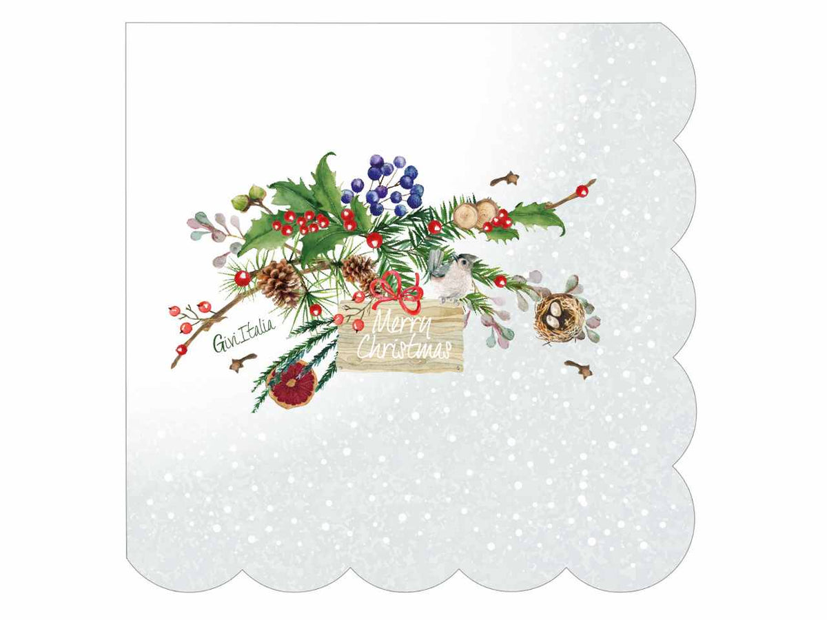 Tovaglioli christmas frozen con smerlo cm.33x33 16 pezzi$
