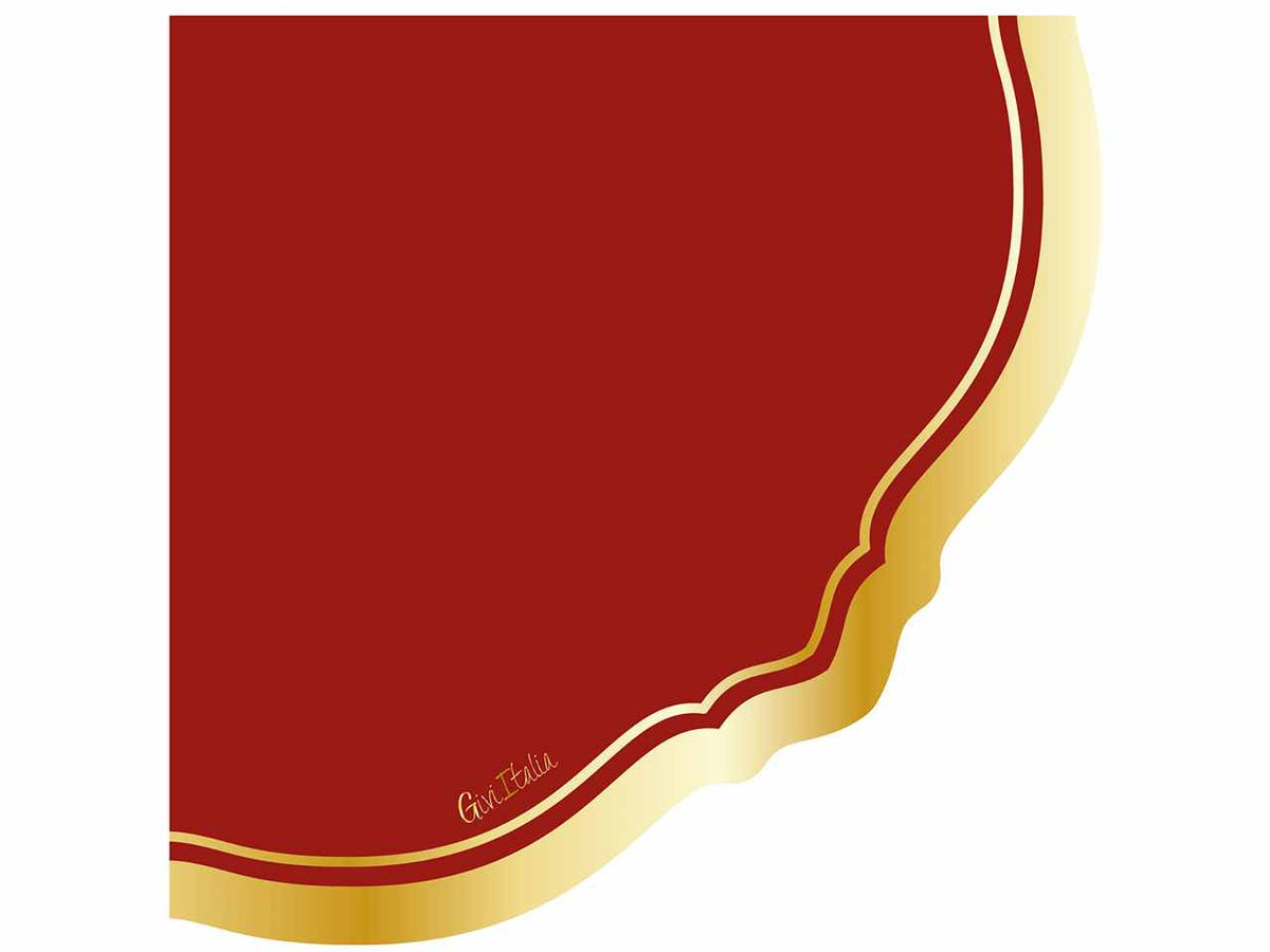 Tovaglioli liberty total rosso e oro cm33x33 16 pezzi$