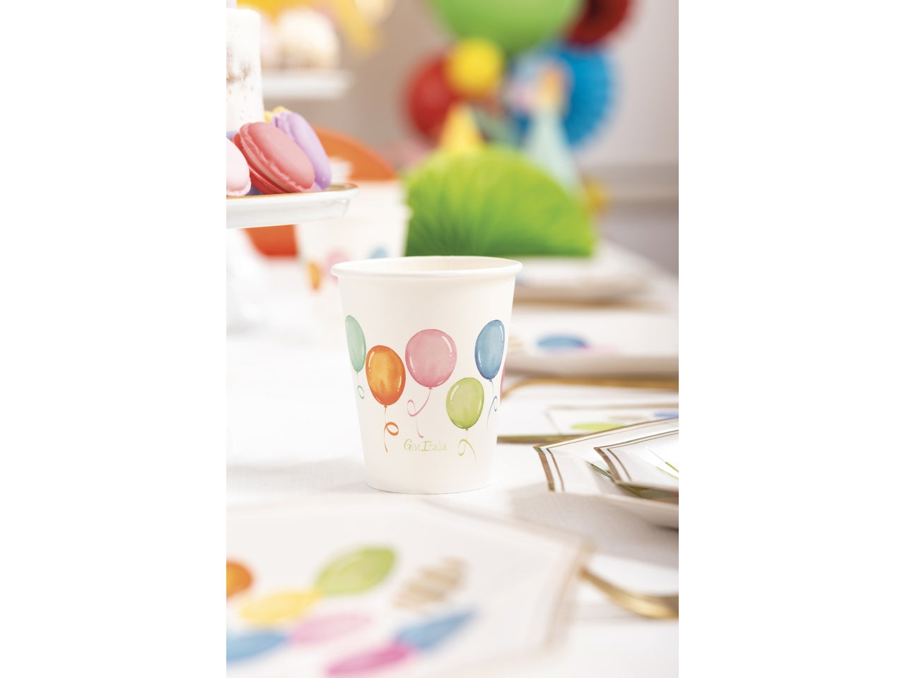 Bicchieri birthday ballonos - la confezione contiene 8 bicchieri
