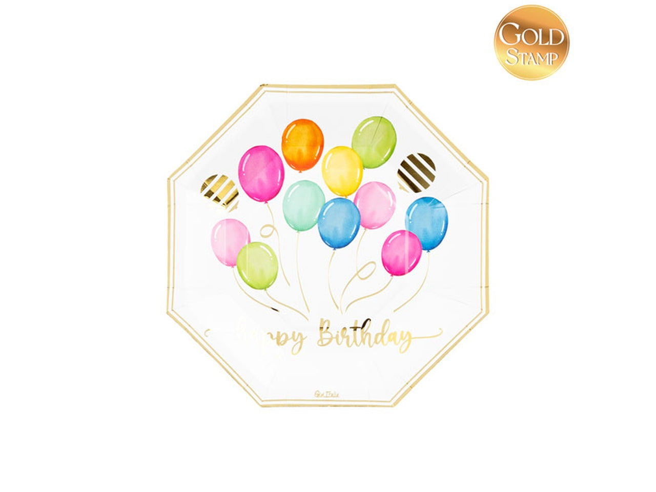 Piatti birthday ballonos 20cm - la confezione contiene 8 piatti