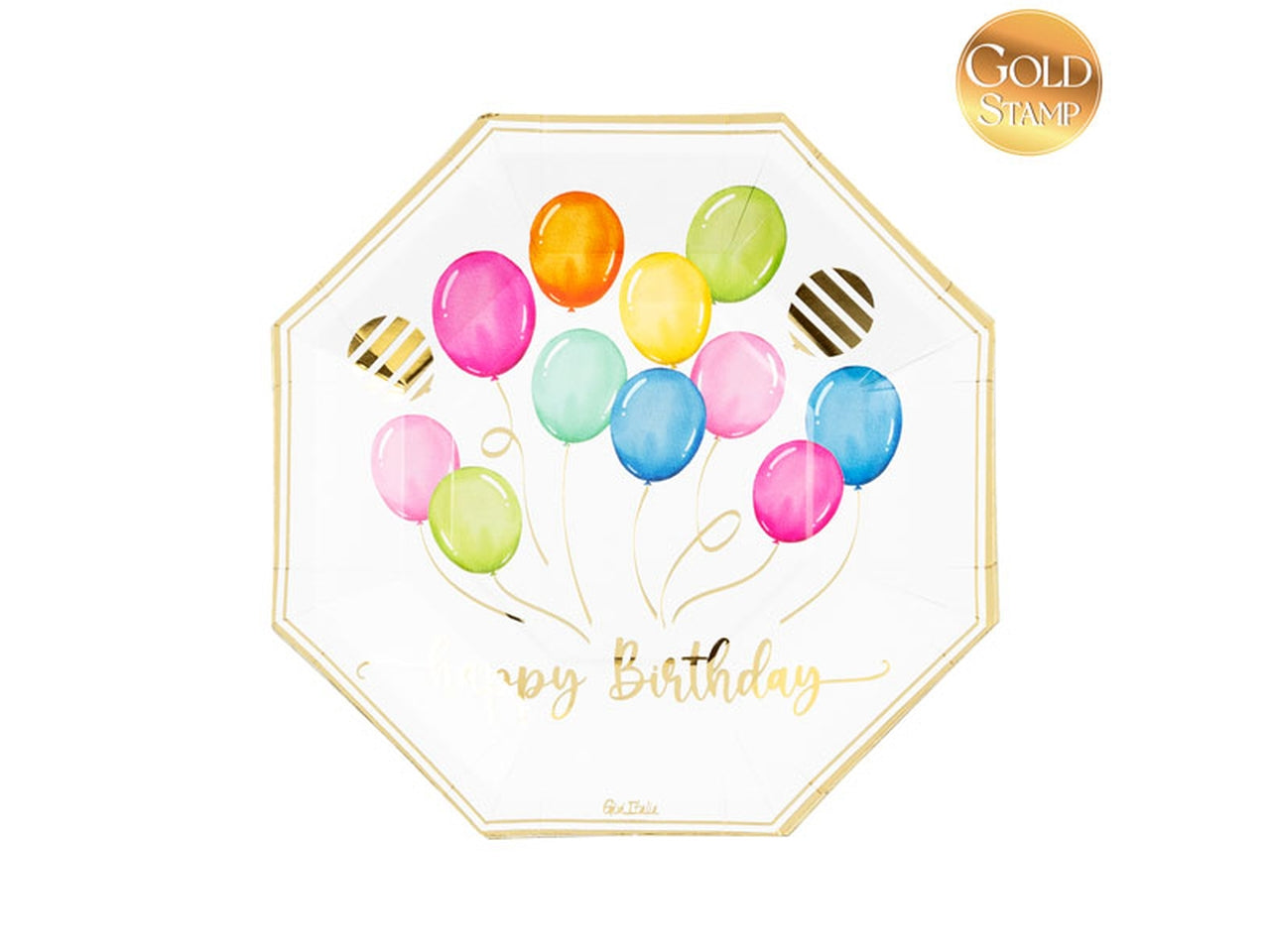 Piatti birthday ballonos 24cm - la confezione contiene 8 piatti