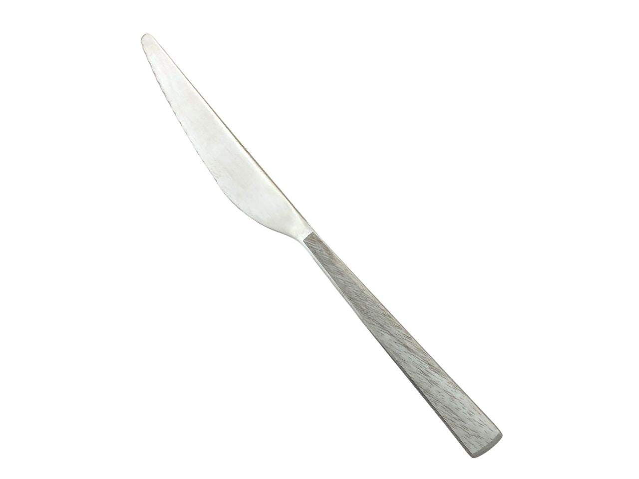 Coltello tavola manico rovere sbiancato set da 6 coltelli