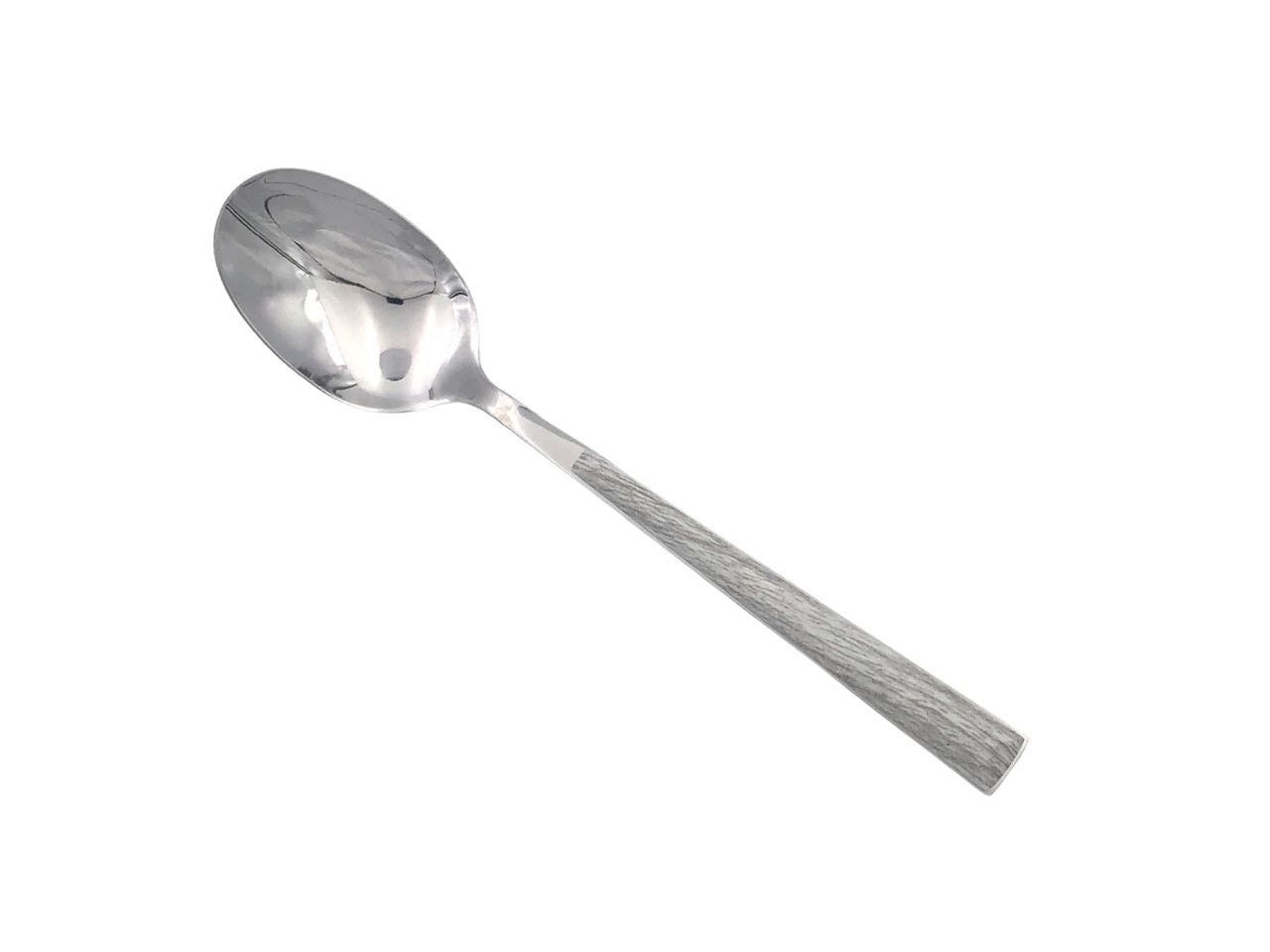 Cucchiaio tavola manico rovere sbiancato set da 6 cucchiai