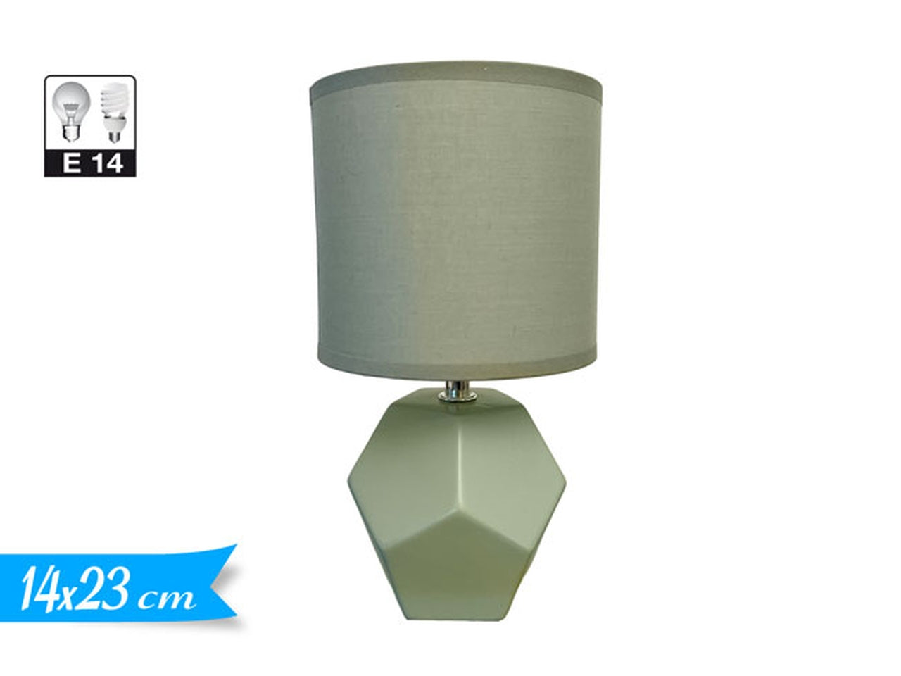Lampada verde kaki da tavolo stile moderno 23 cm â Golden Hill