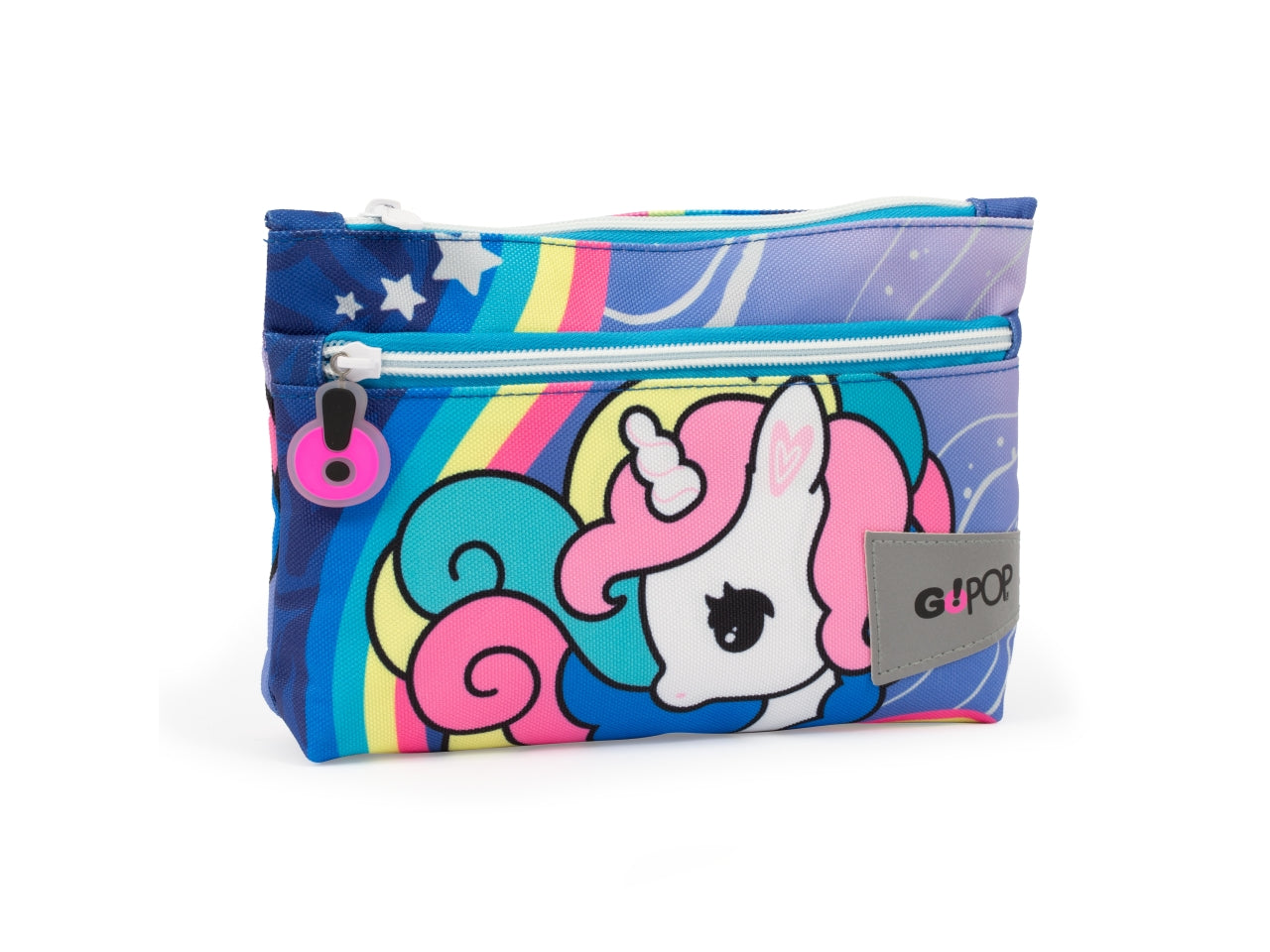 Astuccio 2 Zip GO POP Maxi Bustina, Piccolo Con Tirazip E Due Capienti Tasche Portapenne Bambina Per Elementari e Medie - Giochi Preziosi$