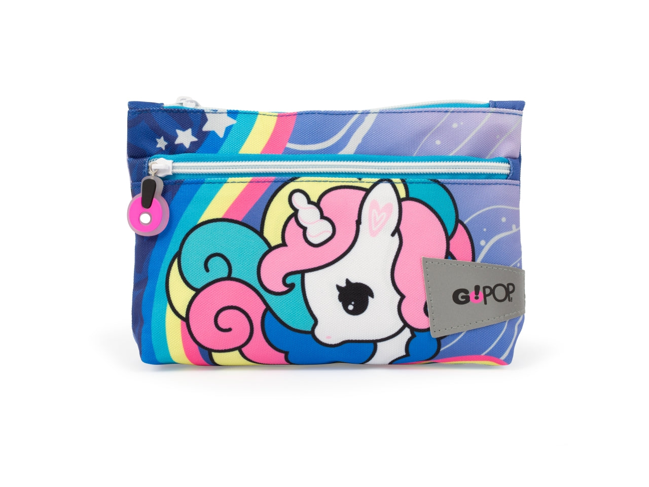 Astuccio 2 Zip GO POP Maxi Bustina, Piccolo Con Tirazip E Due Capienti Tasche Portapenne Bambina Per Elementari e Medie - Giochi Preziosi$