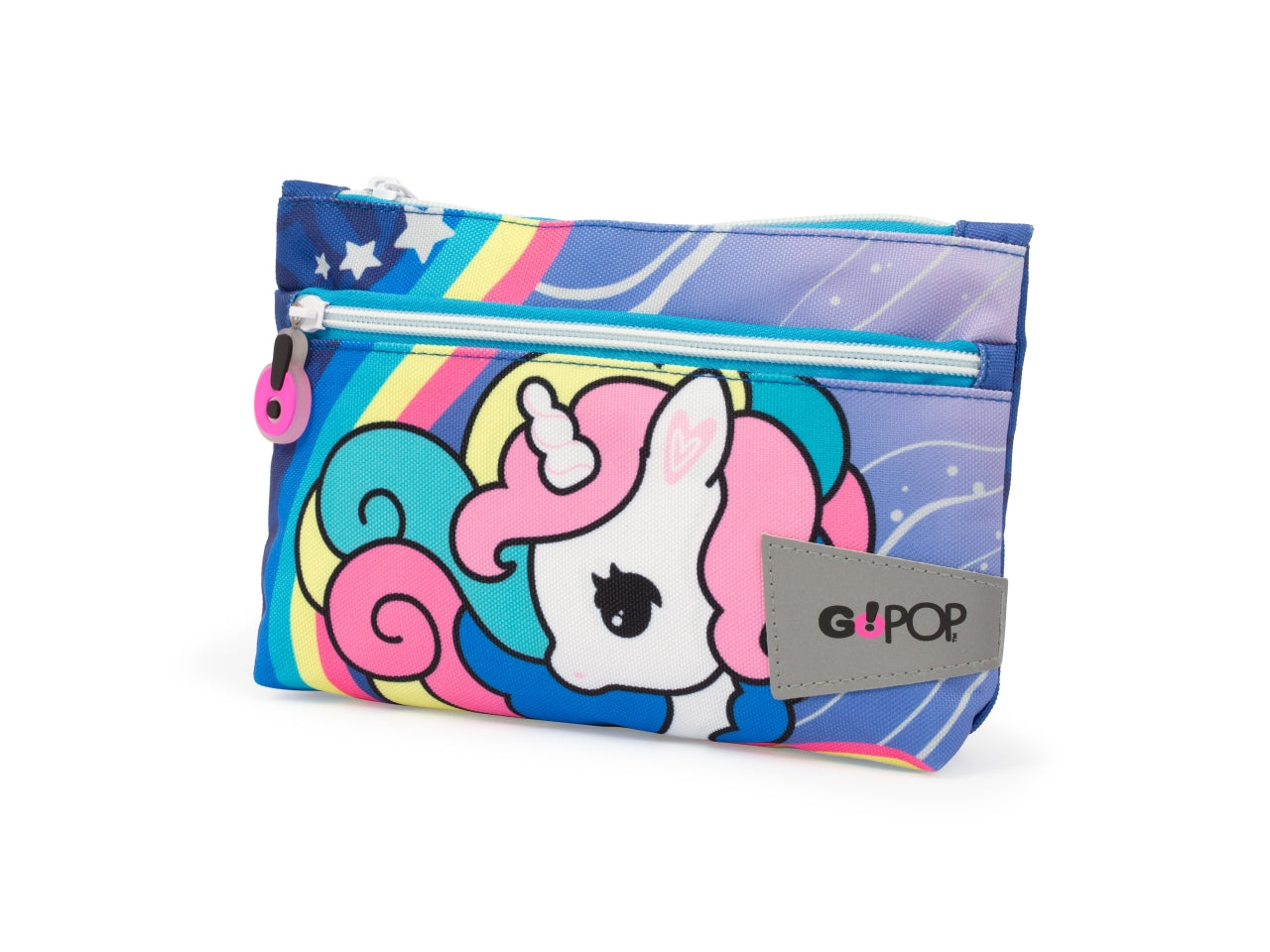 Astuccio 2 Zip GO POP Maxi Bustina, Piccolo Con Tirazip E Due Capienti Tasche Portapenne Bambina Per Elementari e Medie - Giochi Preziosi$