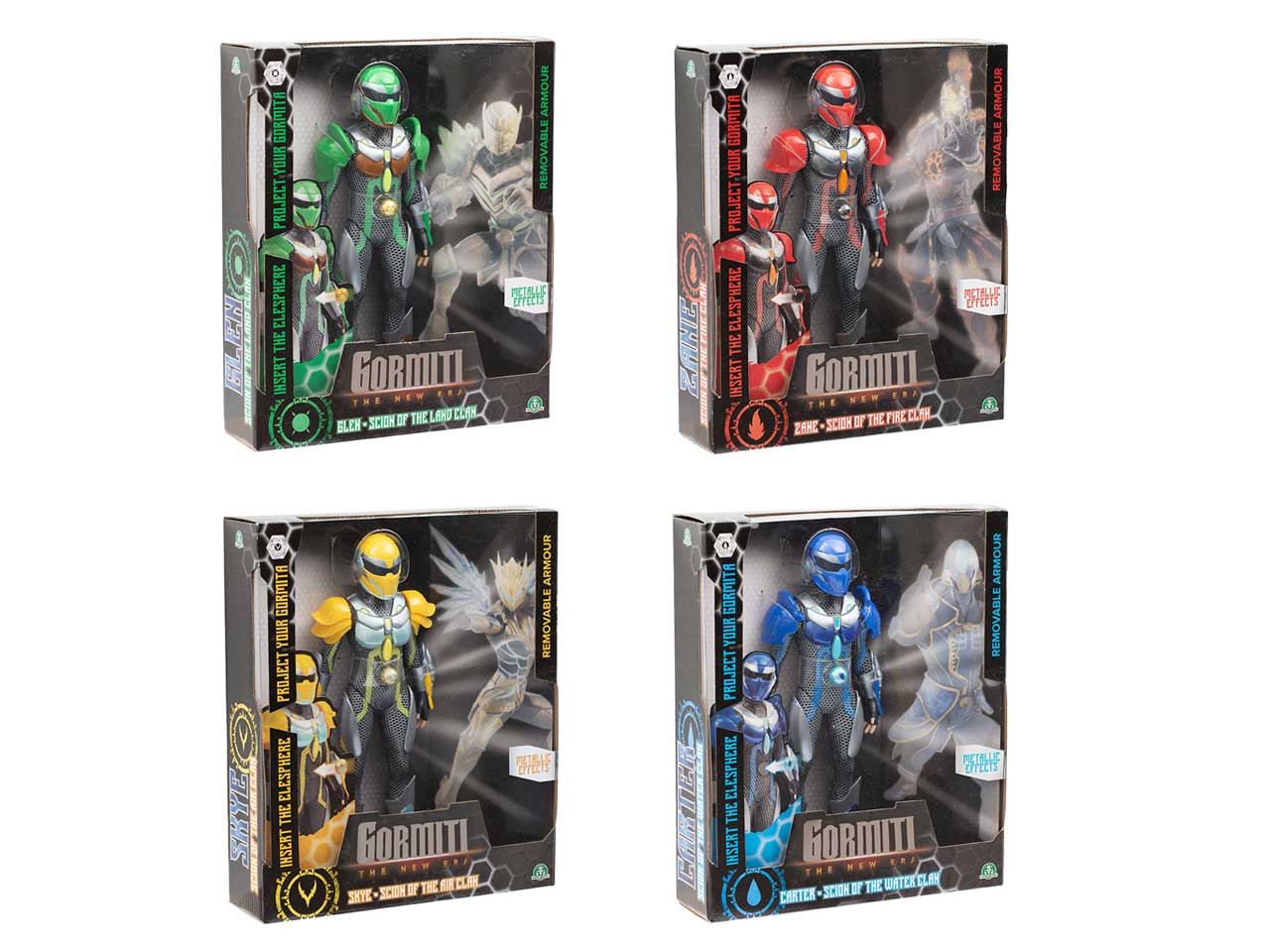 Gormiti the new era scion con elesphere e funzione proiezione 27cm - Action figure alte 27 cm, articolate raffiguranti i 4 Scion. - Giochi Preziosi $