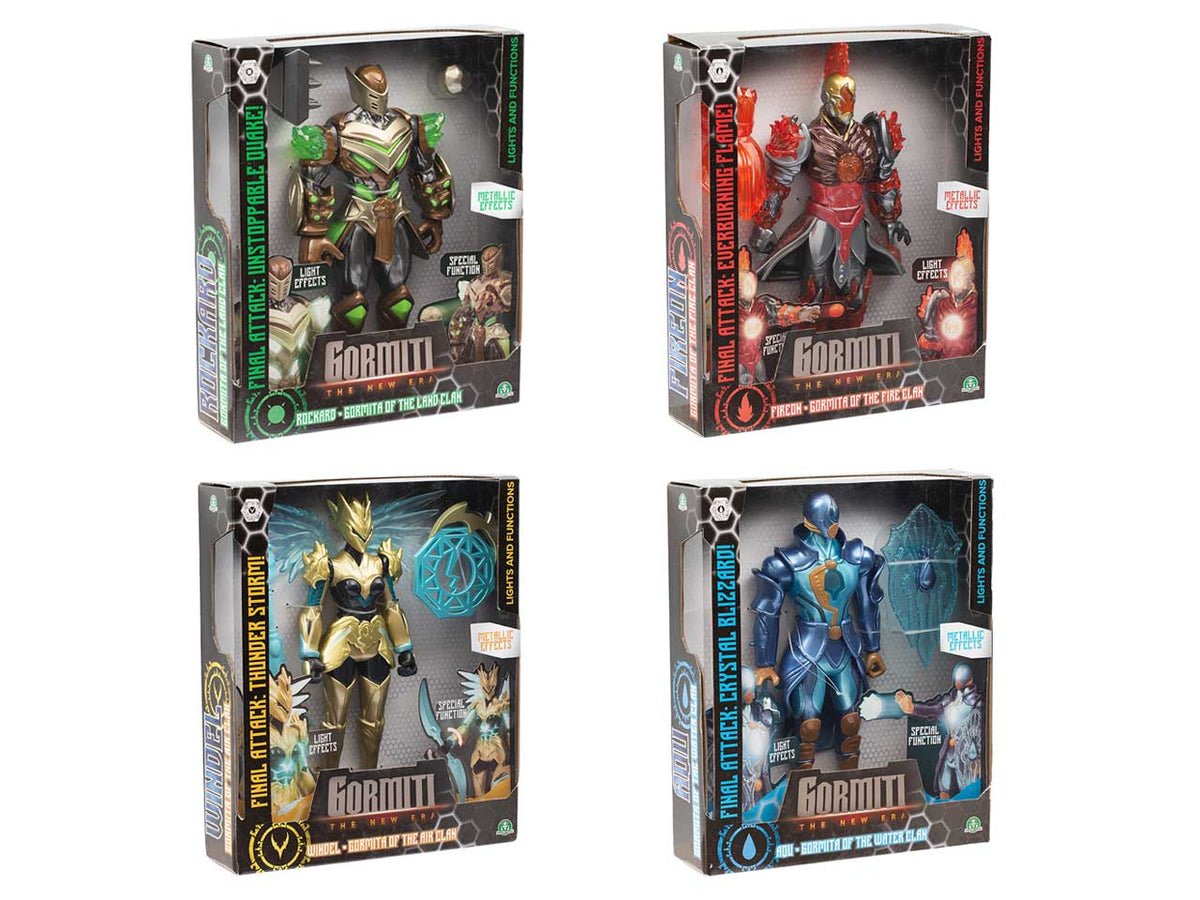 Gormiti the new era gormiti con funzione luce e attacco 27cm - Action figure alte 27 cm articolate e raffiguranti i quattro - Giochi Preziosi $