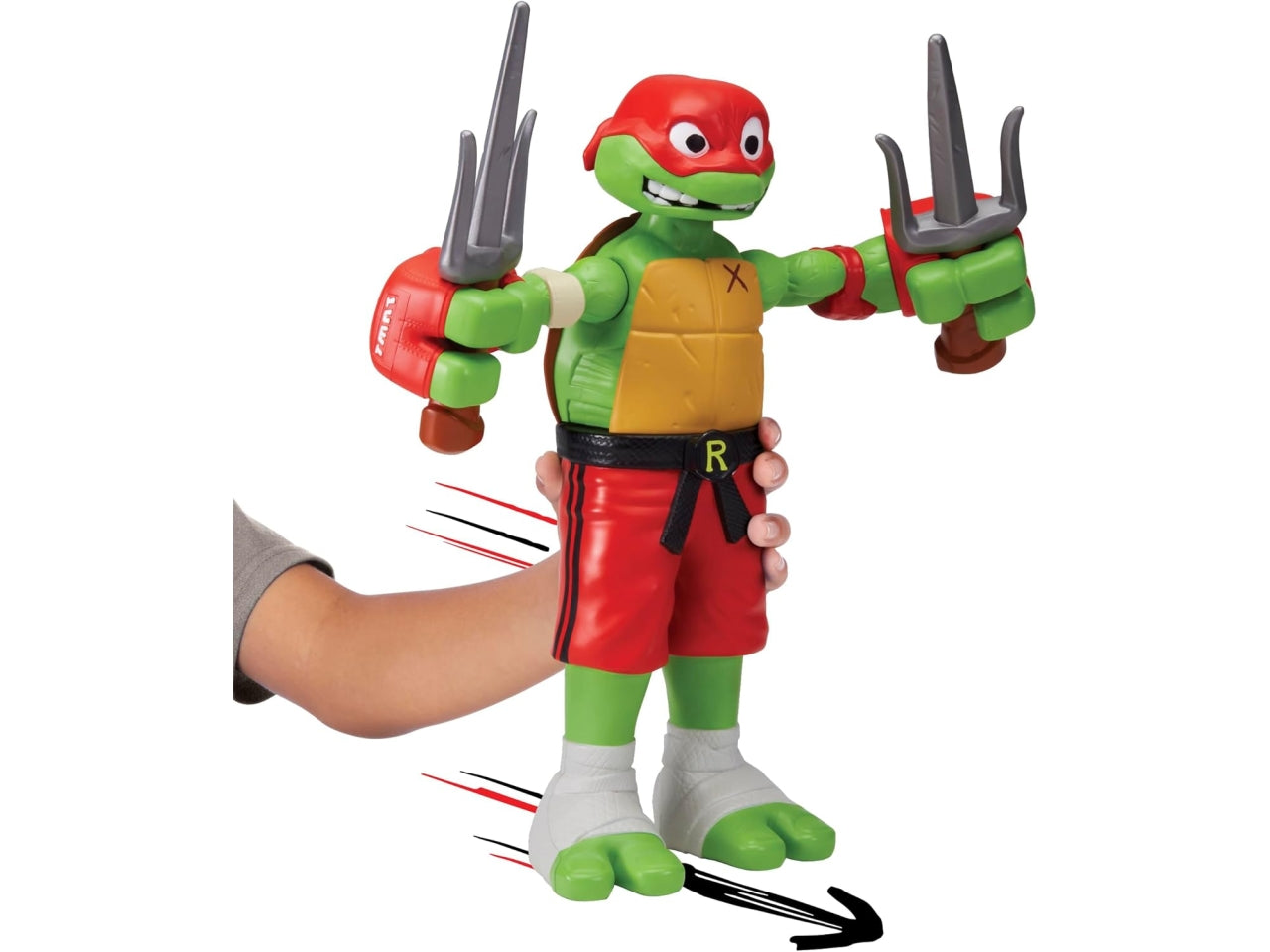 Turtles personaggio rolling punch ralph - Raffaello in versione personaggio gigante 30 cm con funzione! Spostandolo - Giochi Preziosi $