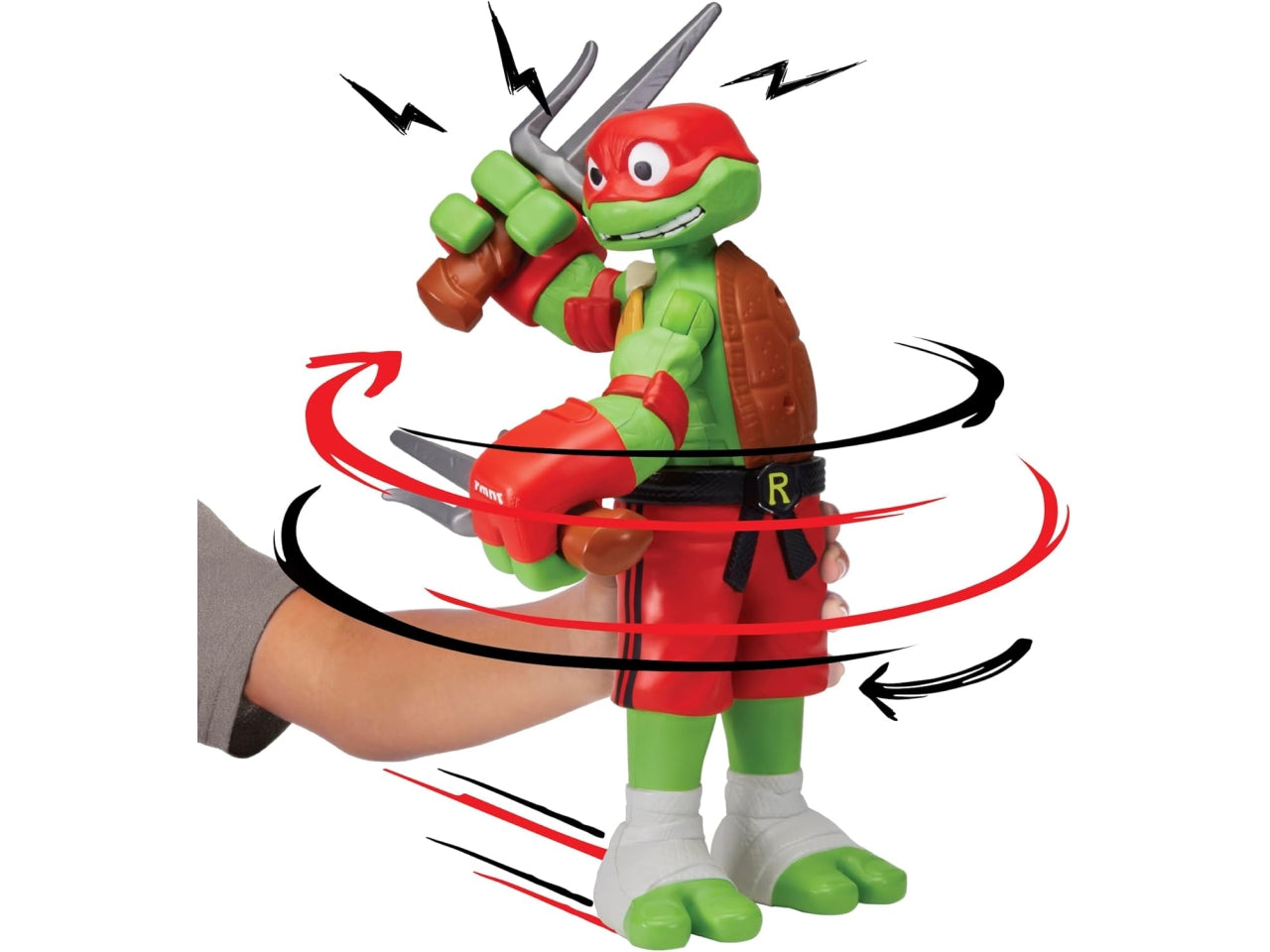 Turtles personaggio rolling punch ralph - Raffaello in versione personaggio gigante 30 cm con funzione! Spostandolo - Giochi Preziosi $