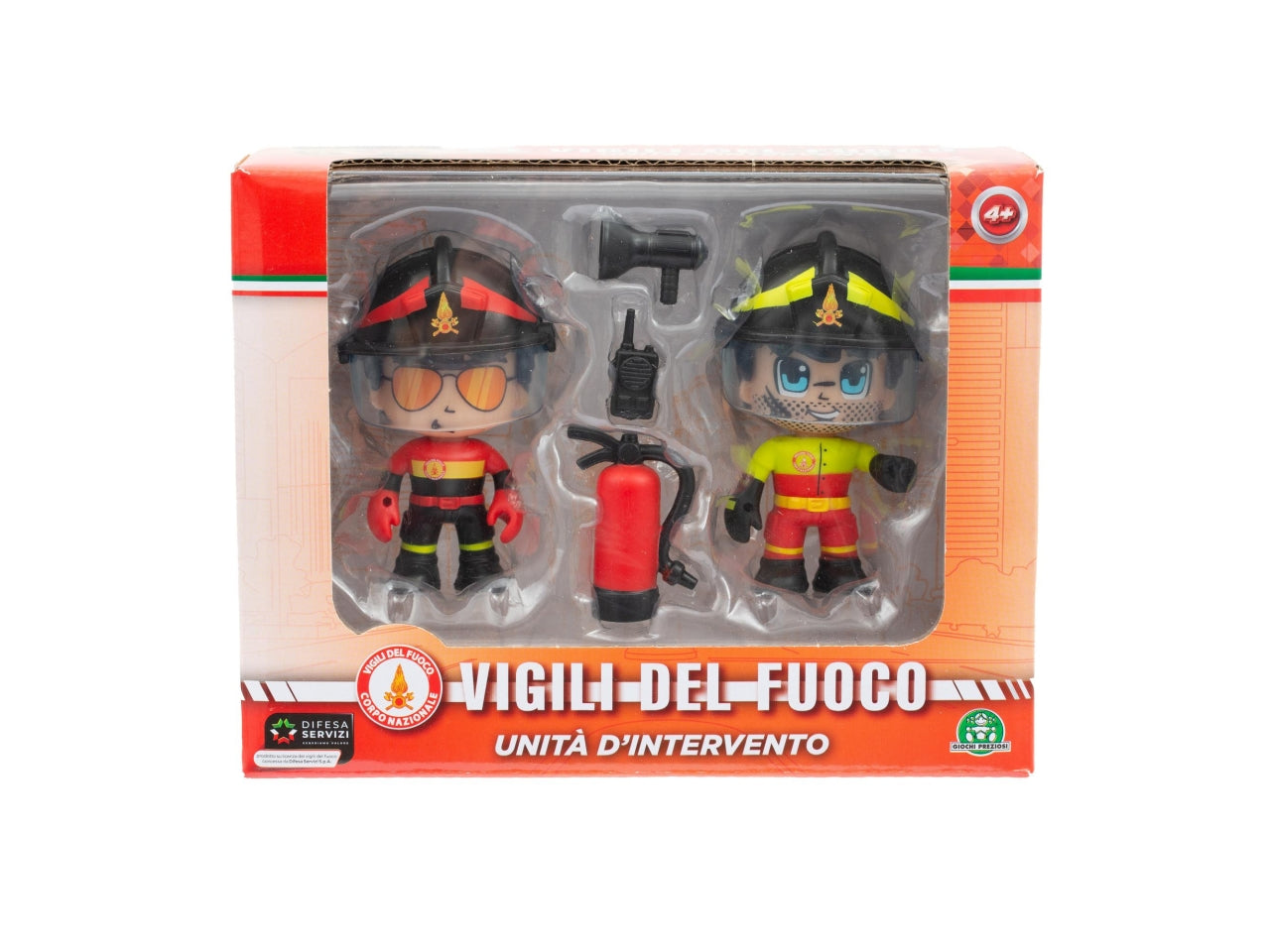 Vigili del fuoco pack 2 personaggi - Set 2 personaggi con divisa Vigili del Fuoco e accessori - Giochi Preziosi